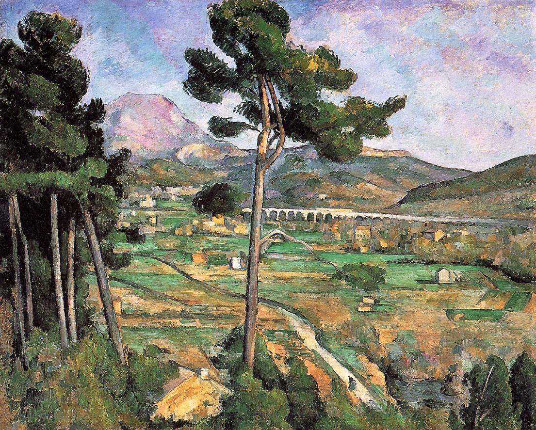 Landscape with Viaduct - Mont Sainte-Victoire - Paul Cezanne Painting